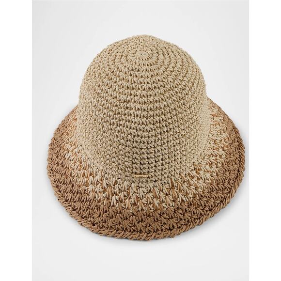 Eugenia Kim Straw Bucket Hat Two Tone Raffia Beach NWT Saks $165 Resort Coastal main image 7